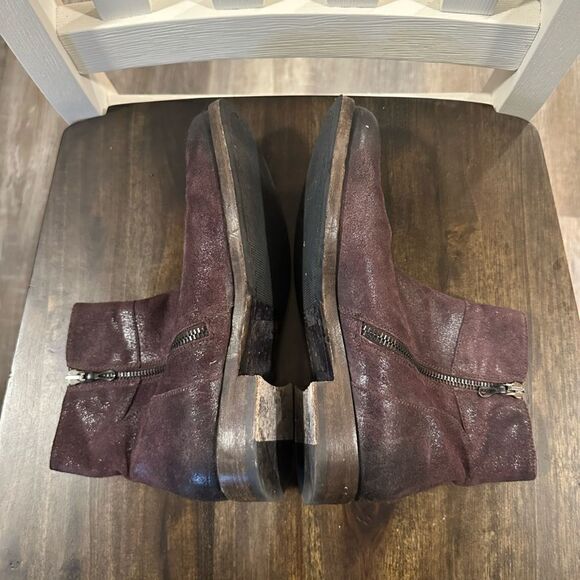 I.N.K. Handmade Leather Italian Boots Booties suede size 37 / 7 - Picture 2 of 8